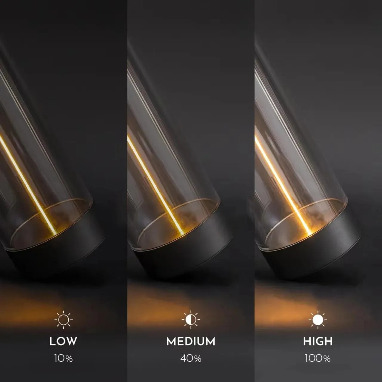 cordless desk lamp with different lighting features